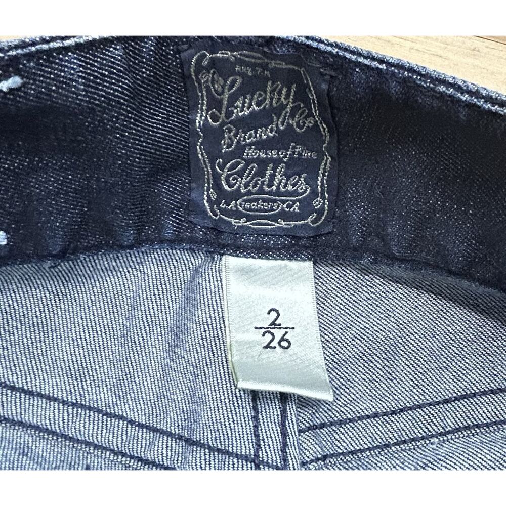 Lucky Brand Capri Jeans Womens Size 26 Blue Denim Cotton Flat Front Straight Leg - Picture 4 of 10